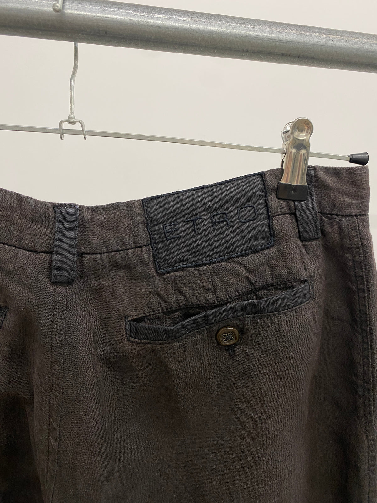 Etro brown linen trousers (M/L)