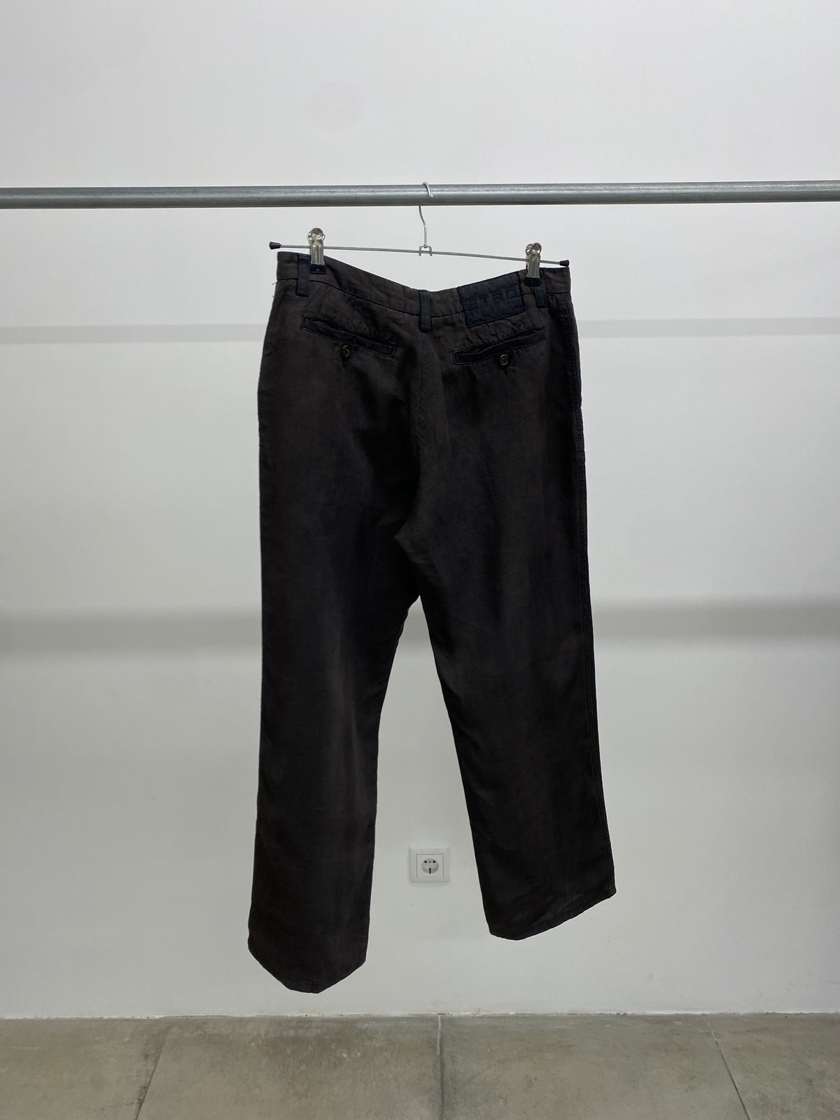 Etro brown linen trousers (M/L)