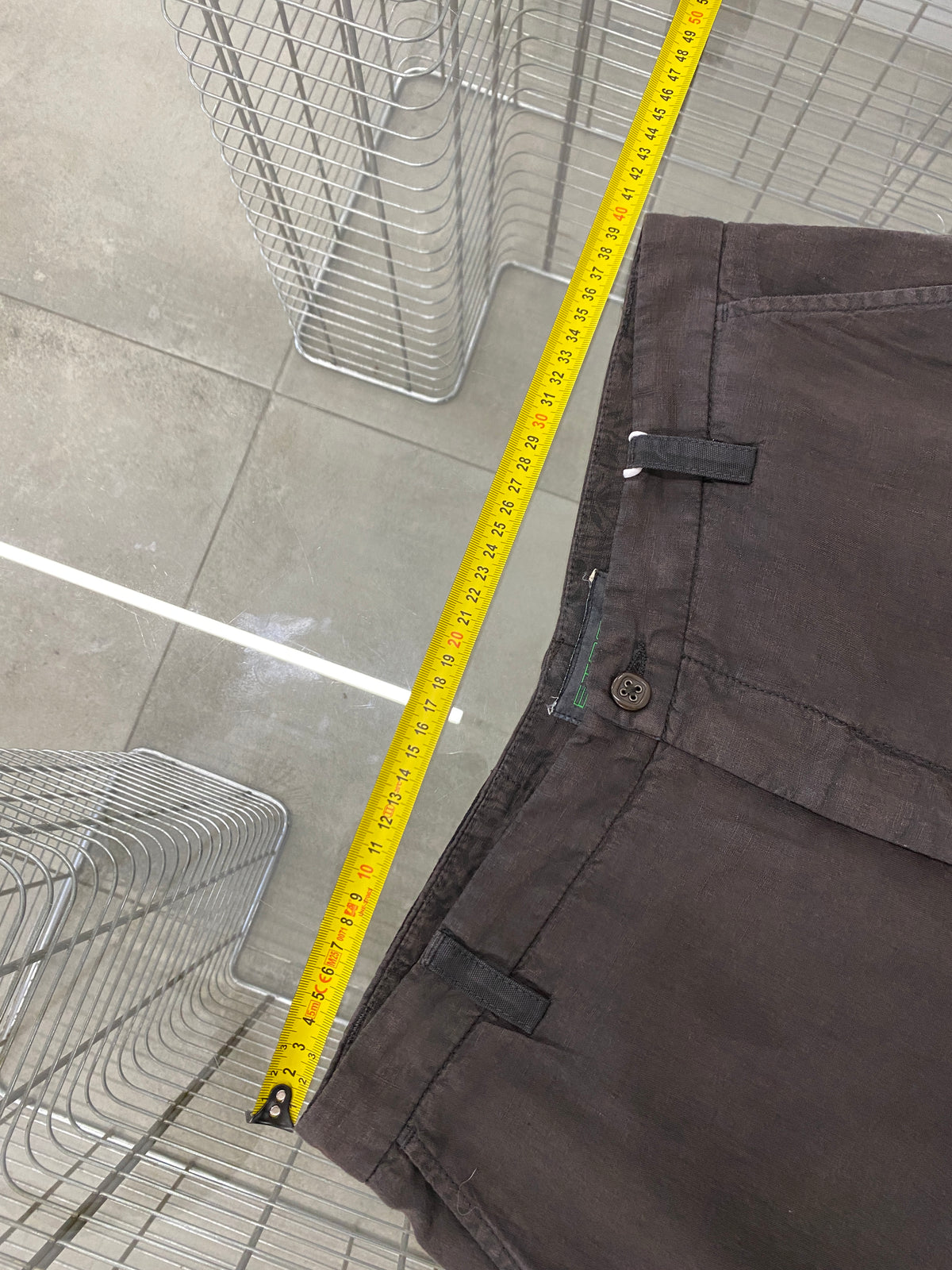 Etro brown linen trousers (M/L)