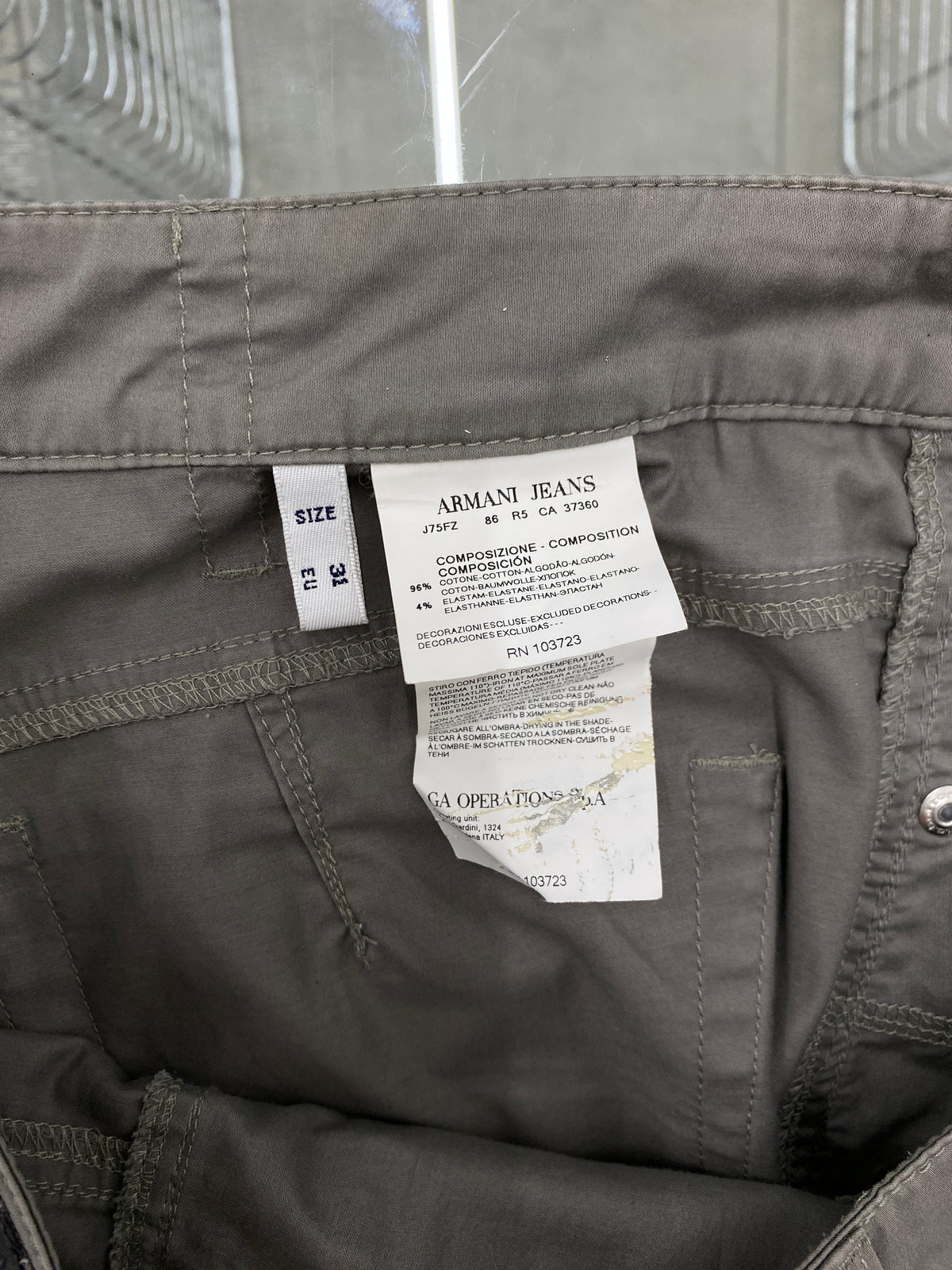 Armani Jeans grey cotton trousers (40)