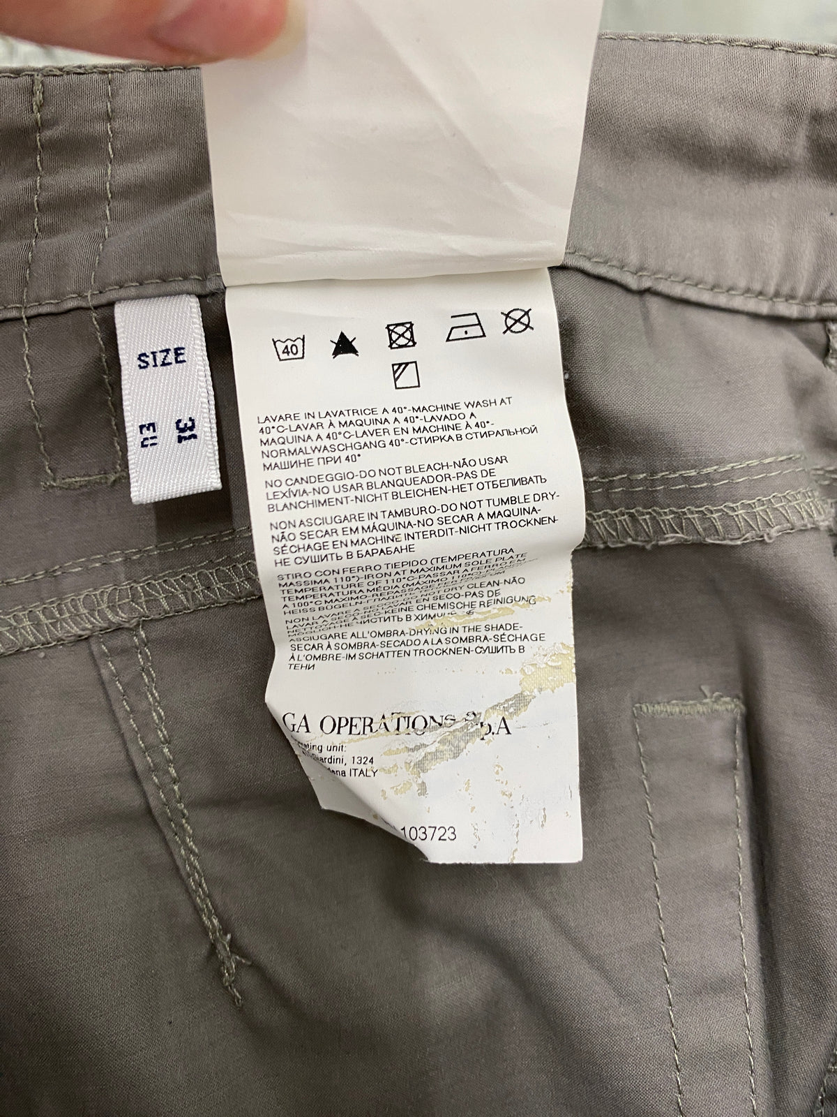 Armani Jeans grey cotton trousers (40)