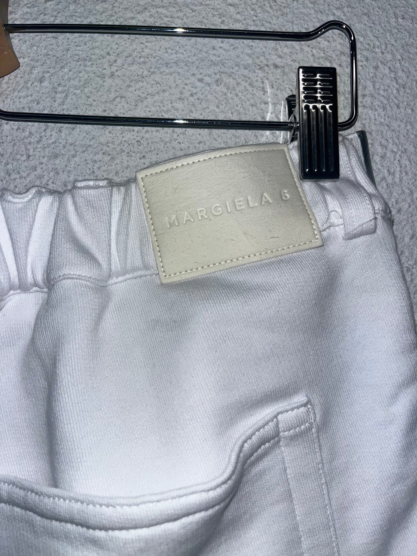 MAISON MARTIN MARGIELA MM6 silver and white large trousers (S/M)