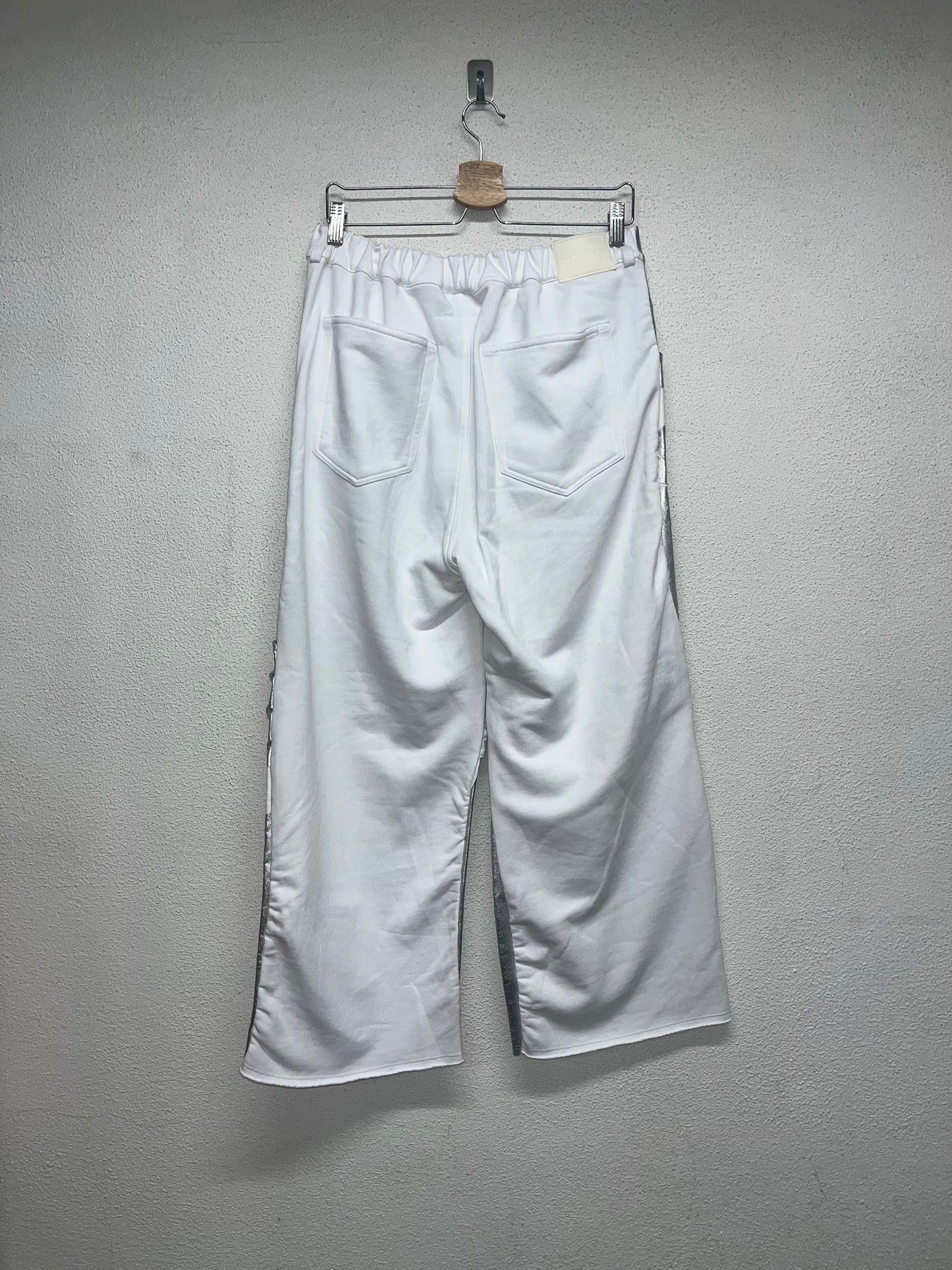 MAISON MARTIN MARGIELA MM6 silver and white large trousers (S/M)