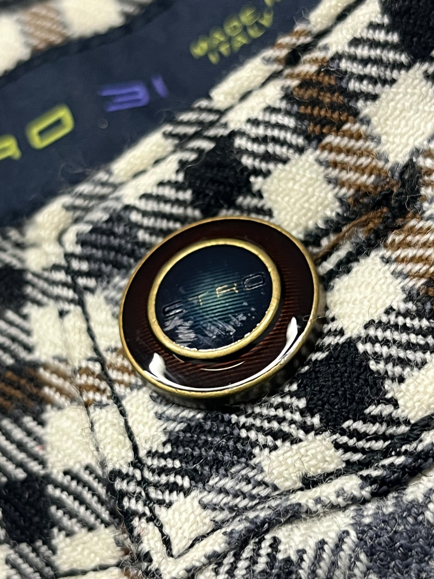 ETRO trousers with fur logo detail (40/L)