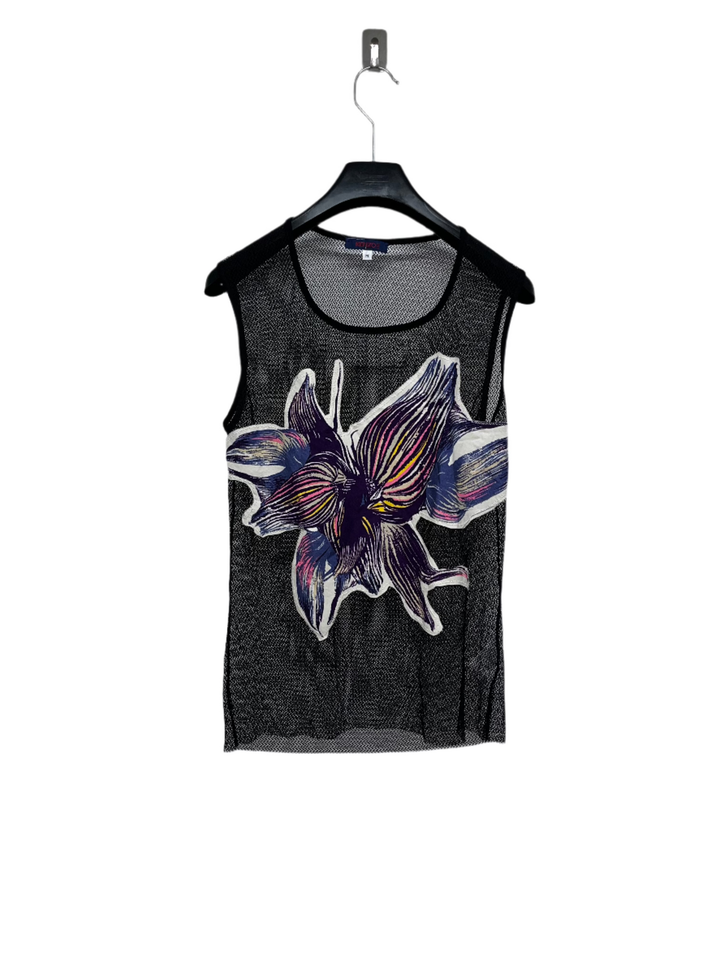 KENZO black sleeveless mesh top (M)