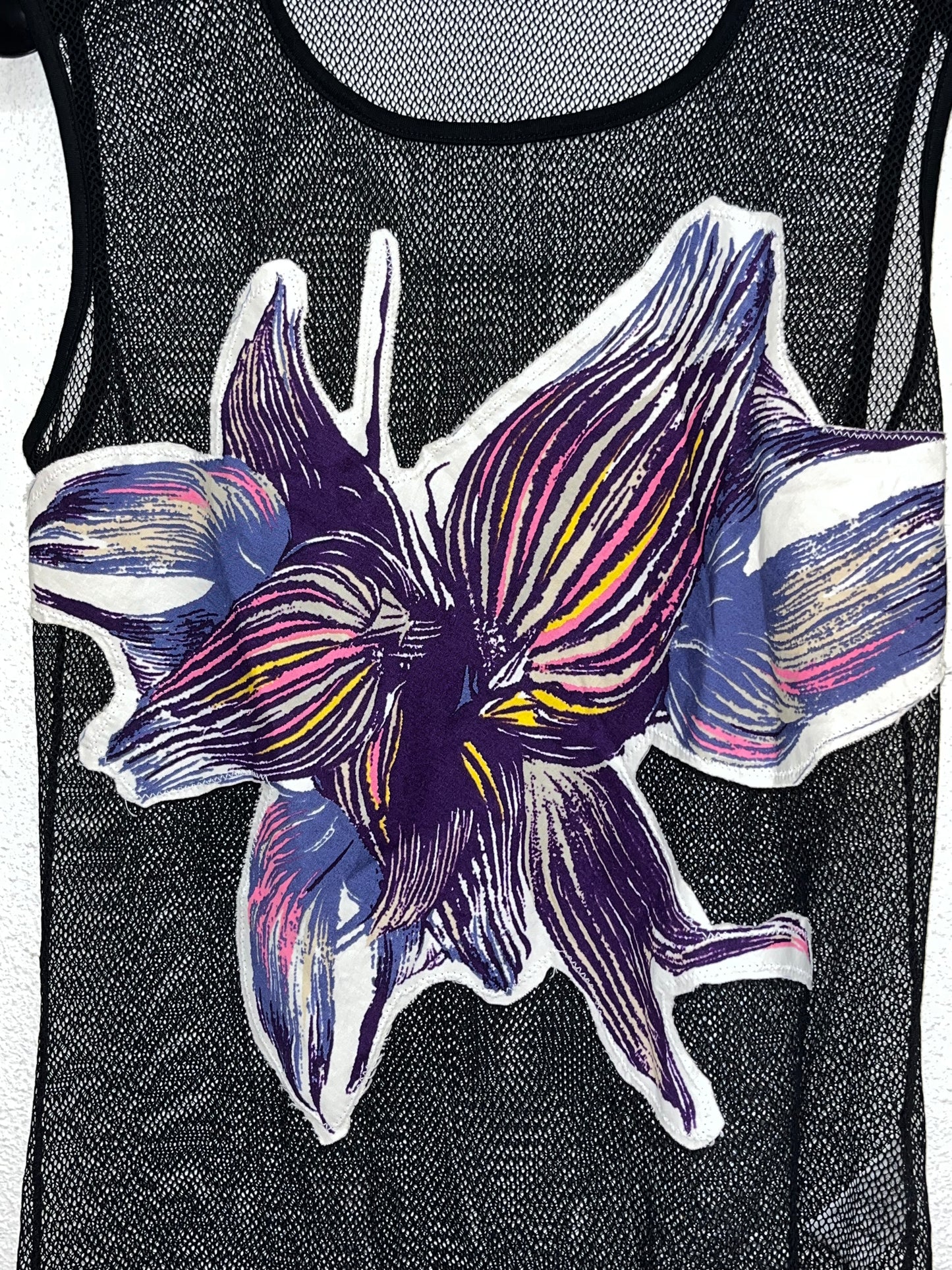 KENZO black sleeveless mesh top (M)