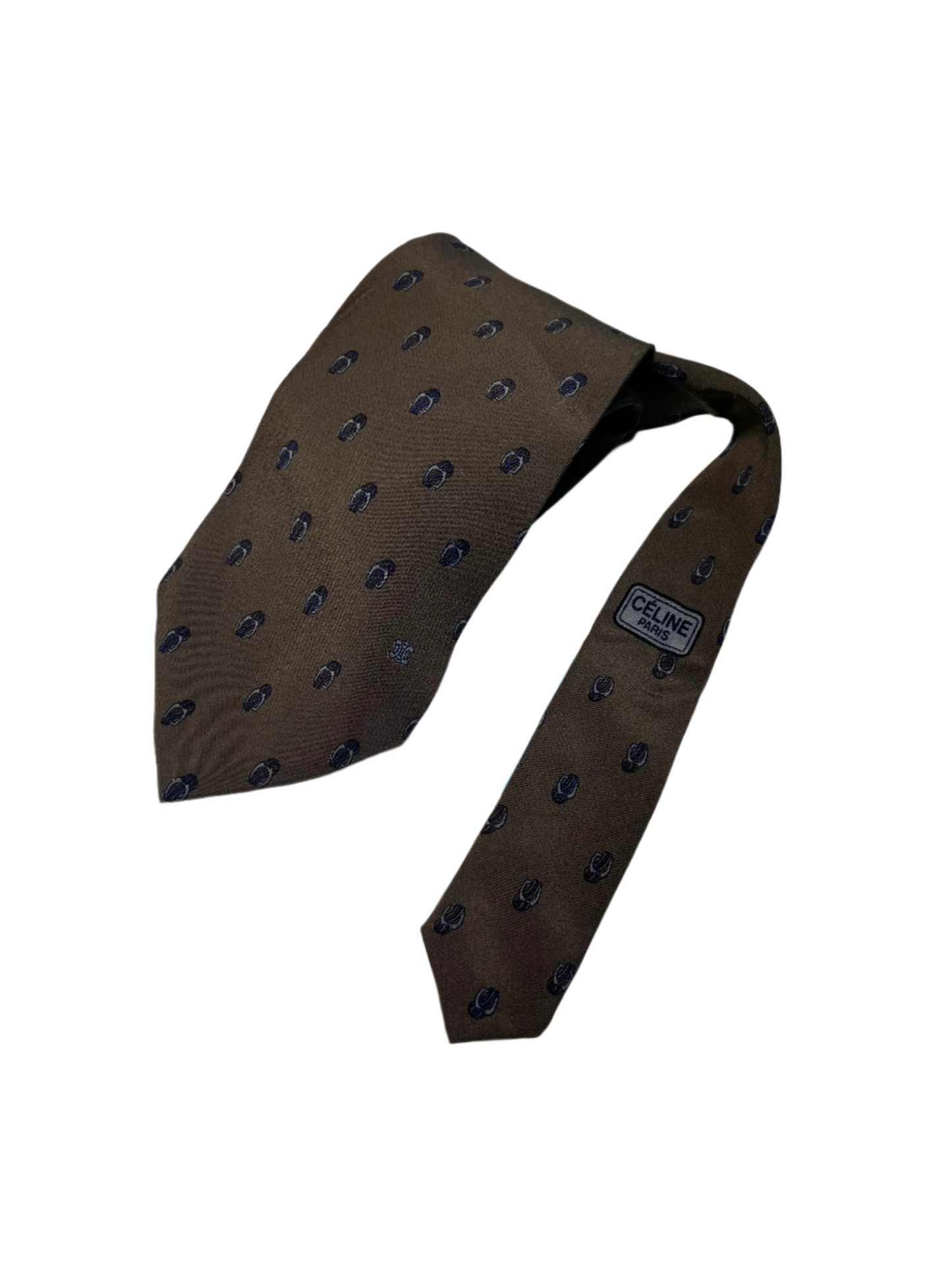 CELINE pattern classic silk tie