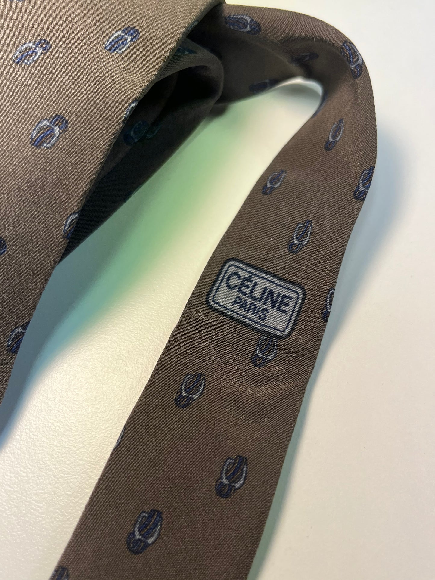 CELINE pattern classic silk tie