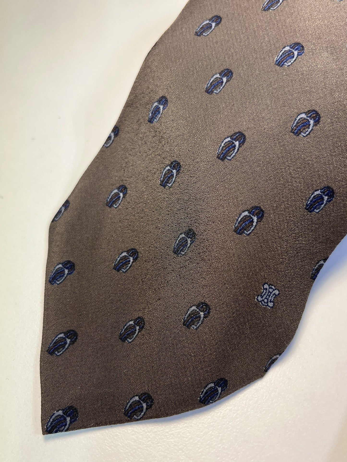 CELINE pattern classic silk tie