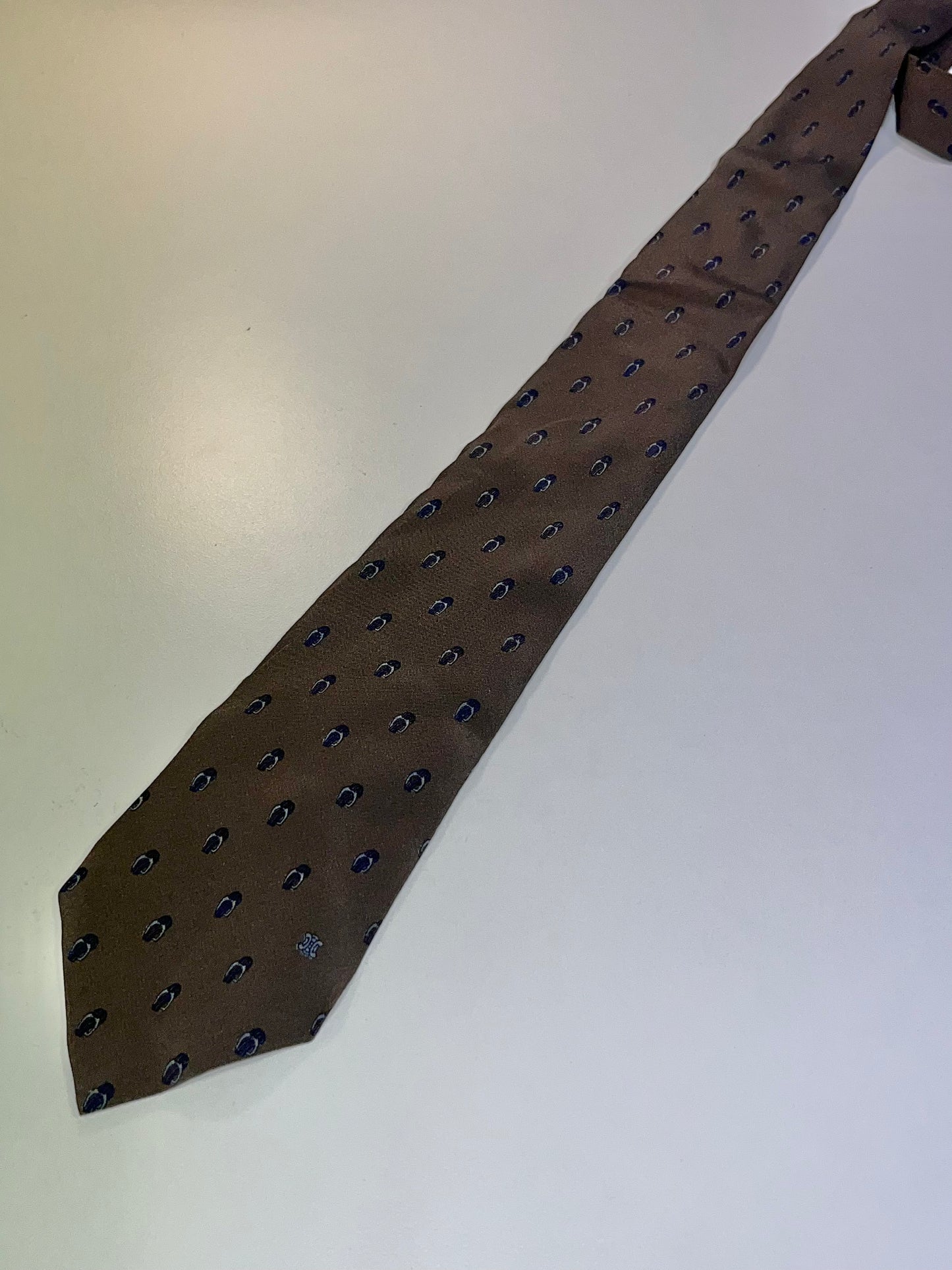 CELINE pattern classic silk tie