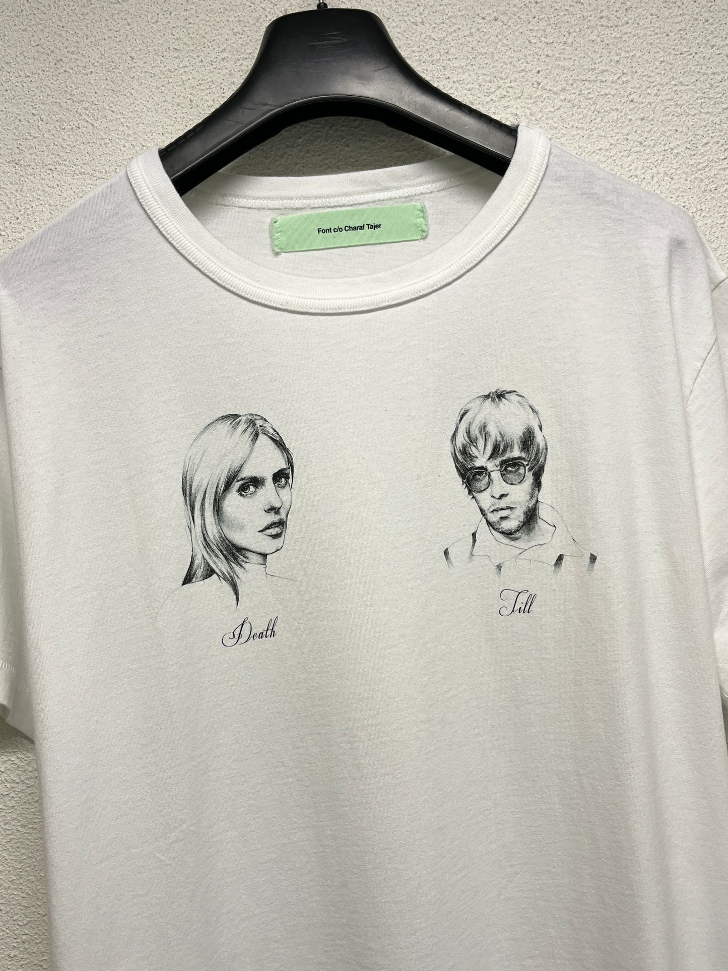 OFF-WHITE by Virgil Abloh c/o Font Charaf Tajer white graphic "the end" rare tee (L)
