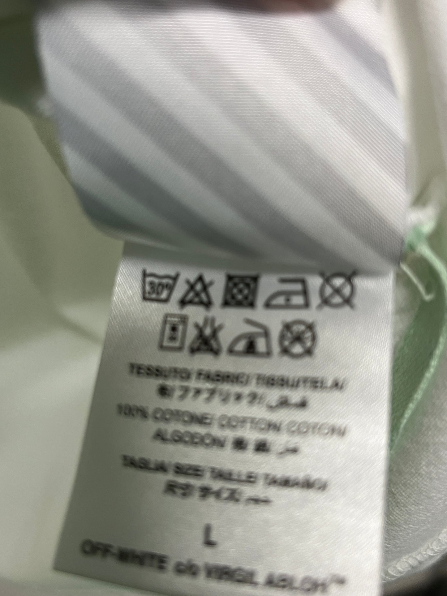OFF-WHITE by Virgil Abloh c/o Font Charaf Tajer white graphic "the end" rare tee (L)
