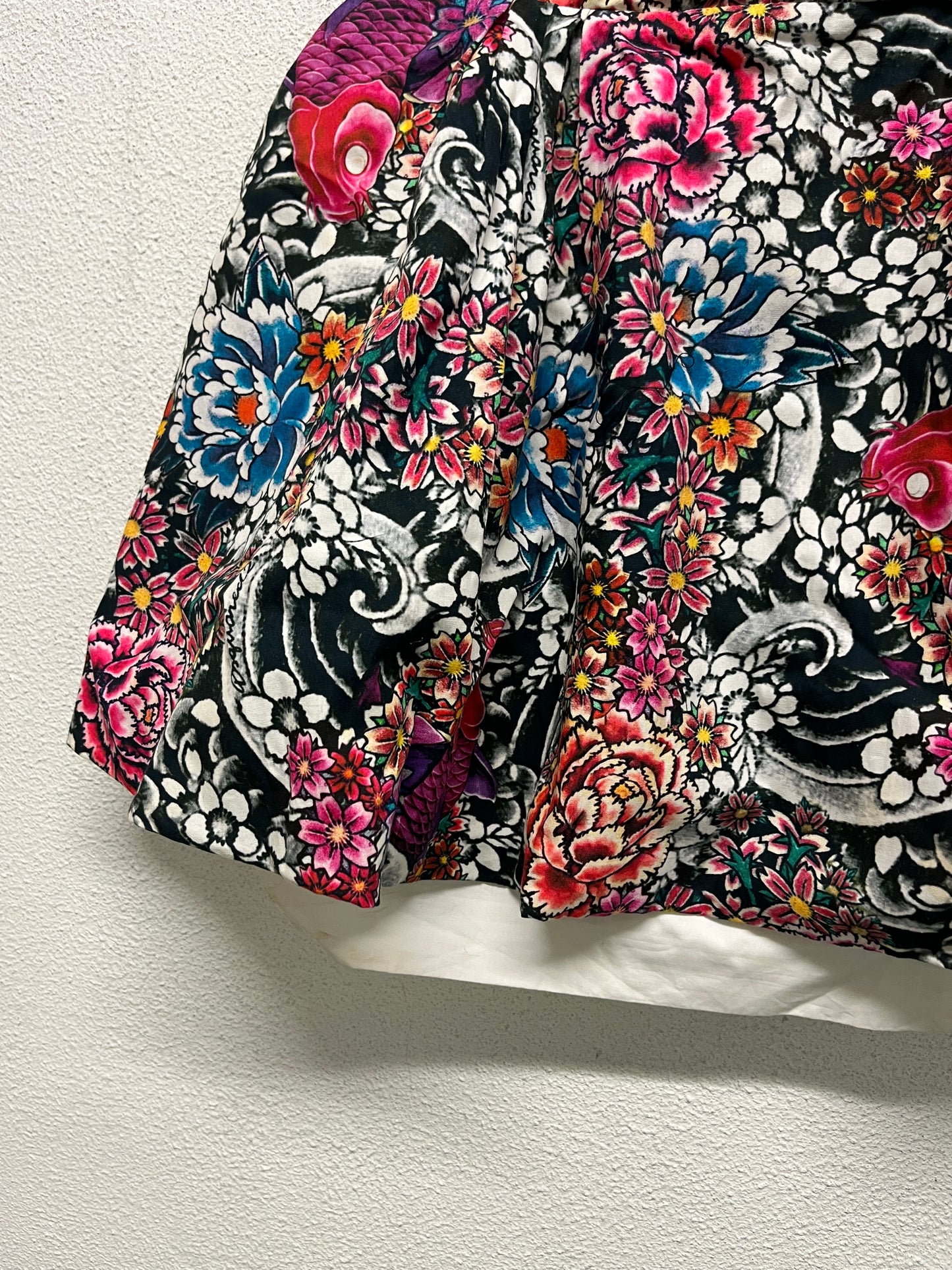 DSQUARED2 multicolour floral print double layer corseted cotton dress (XS)