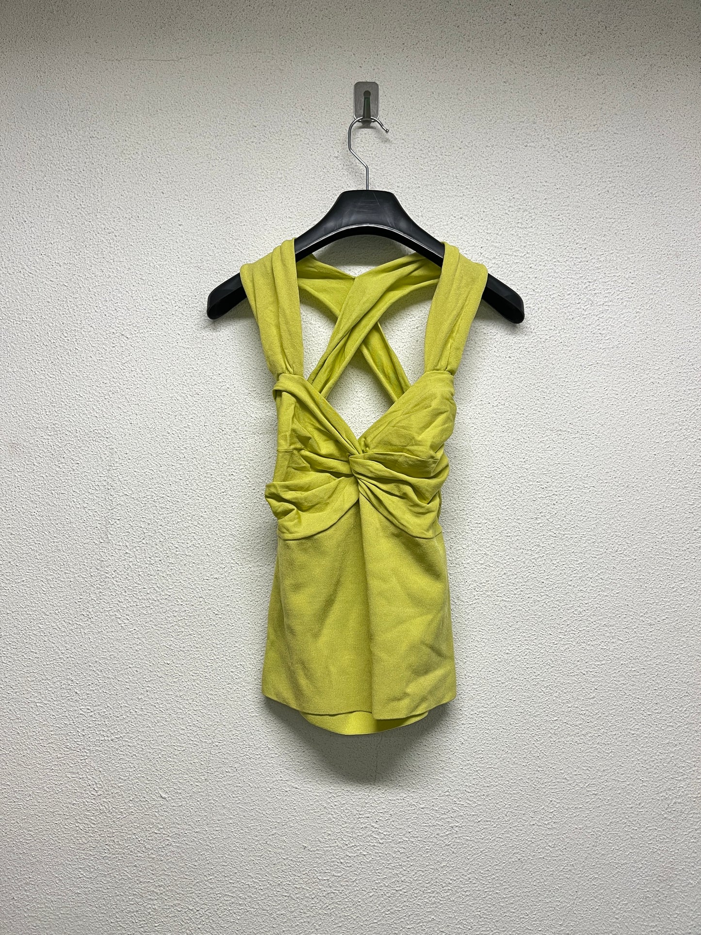 VALENTINO green cotton crossed strap sleeveless blouse and bolero (S)