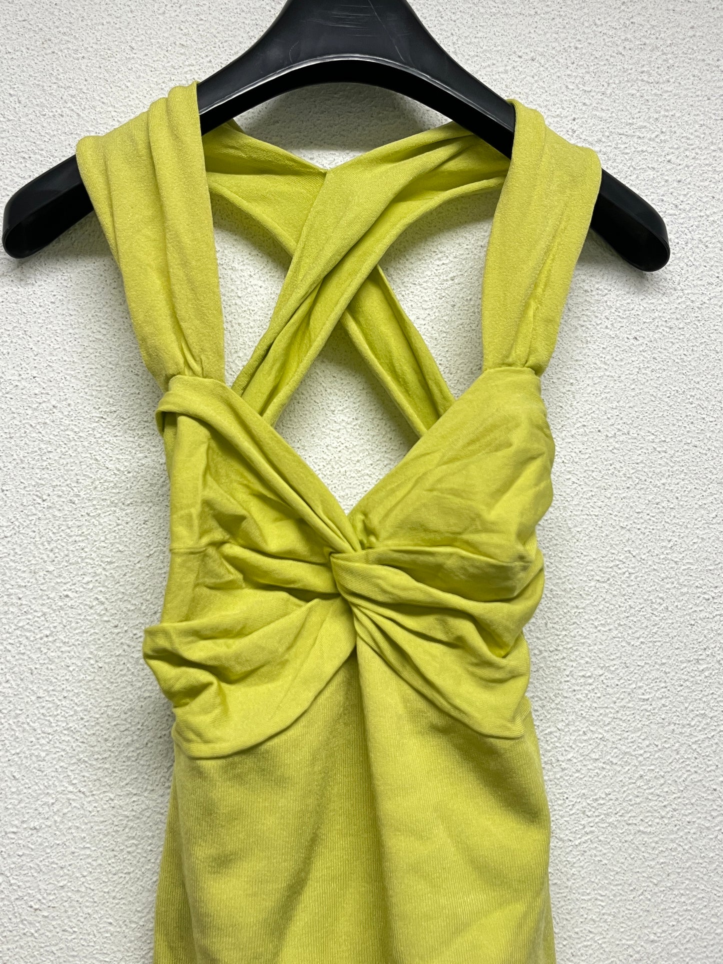 VALENTINO green cotton crossed strap sleeveless blouse and bolero (S)