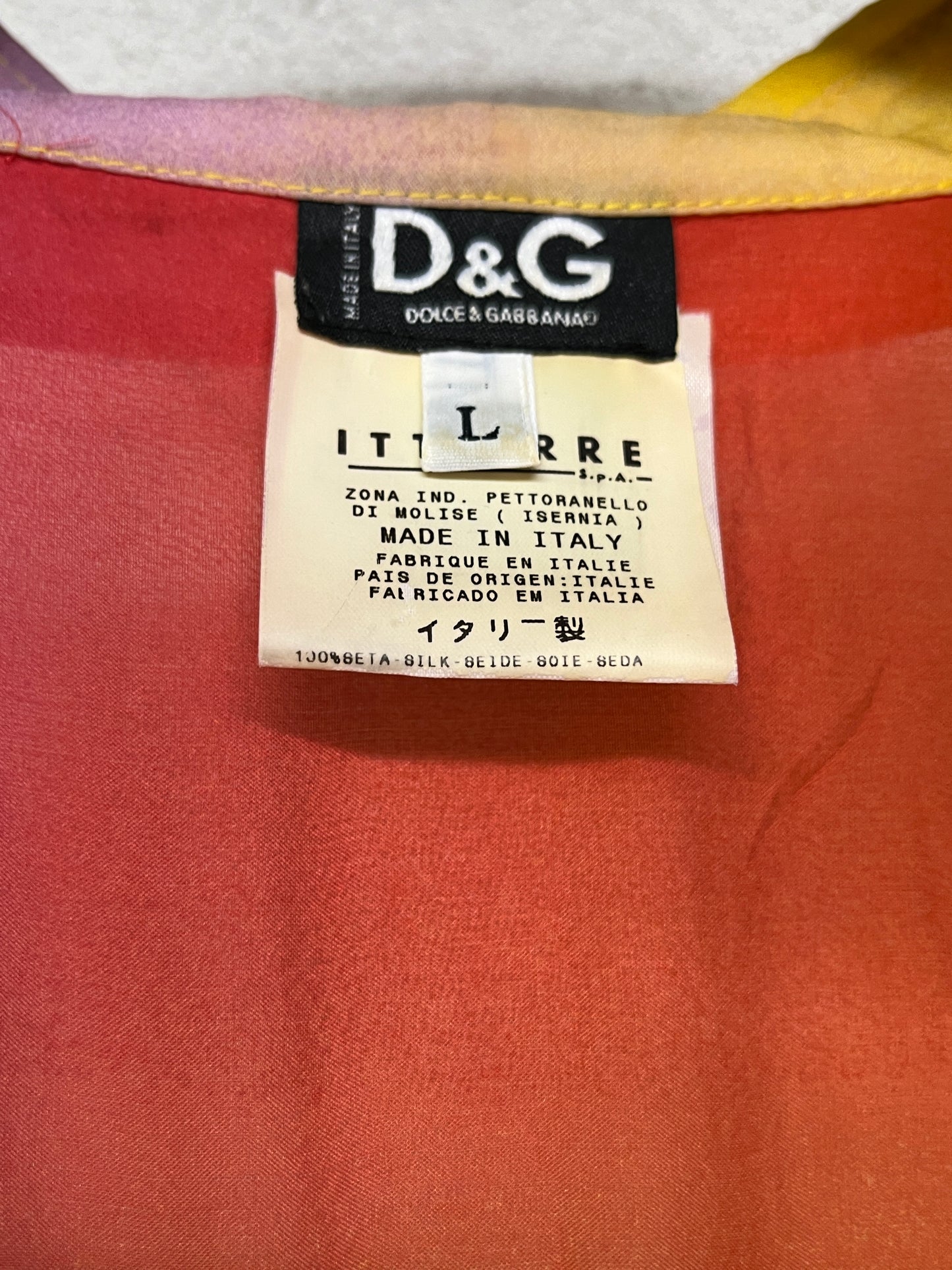 DOLCE & GABBANA silk shirt (L)