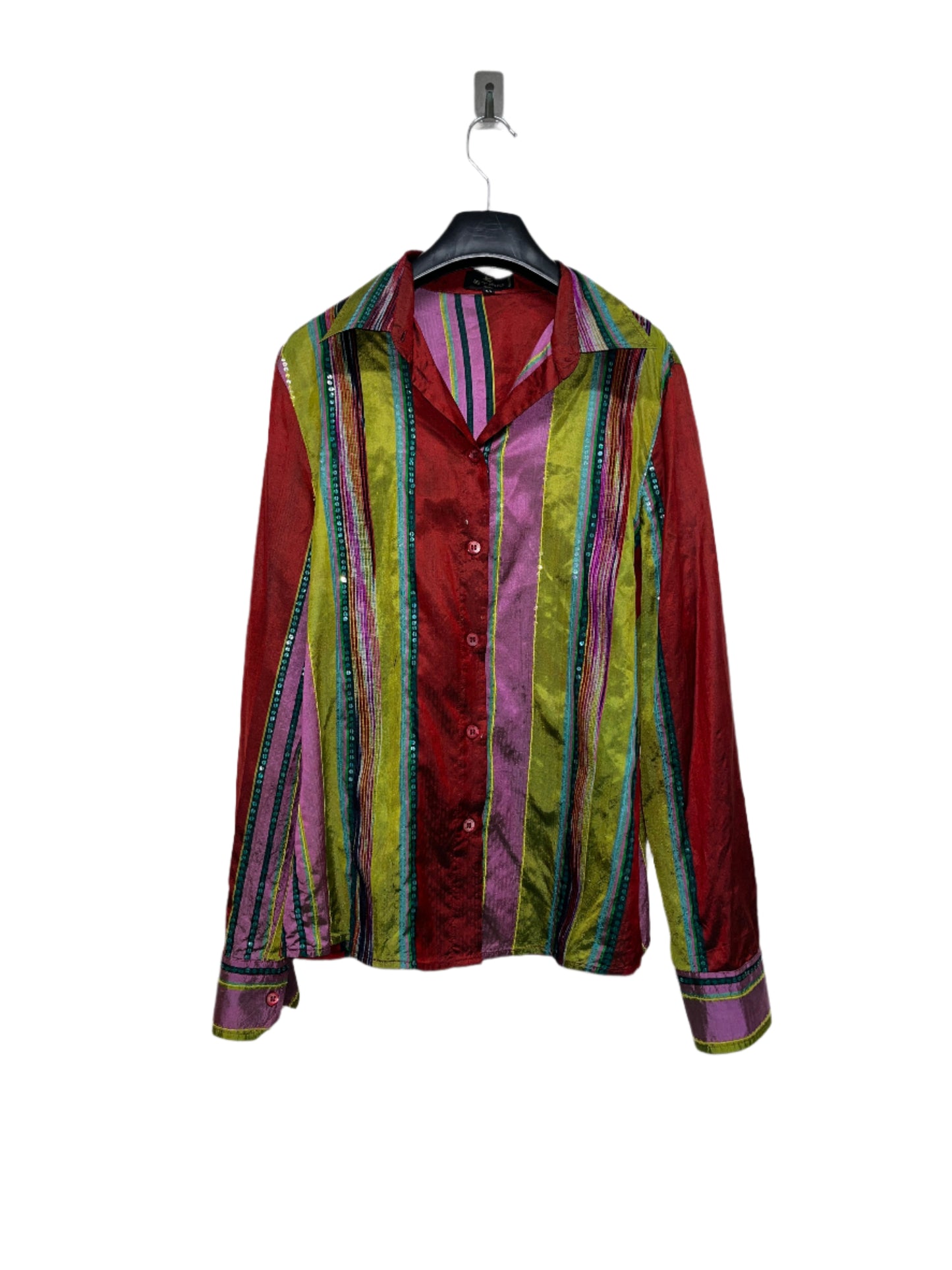ETRO vintage multicolour sequin button-up shirt (L)