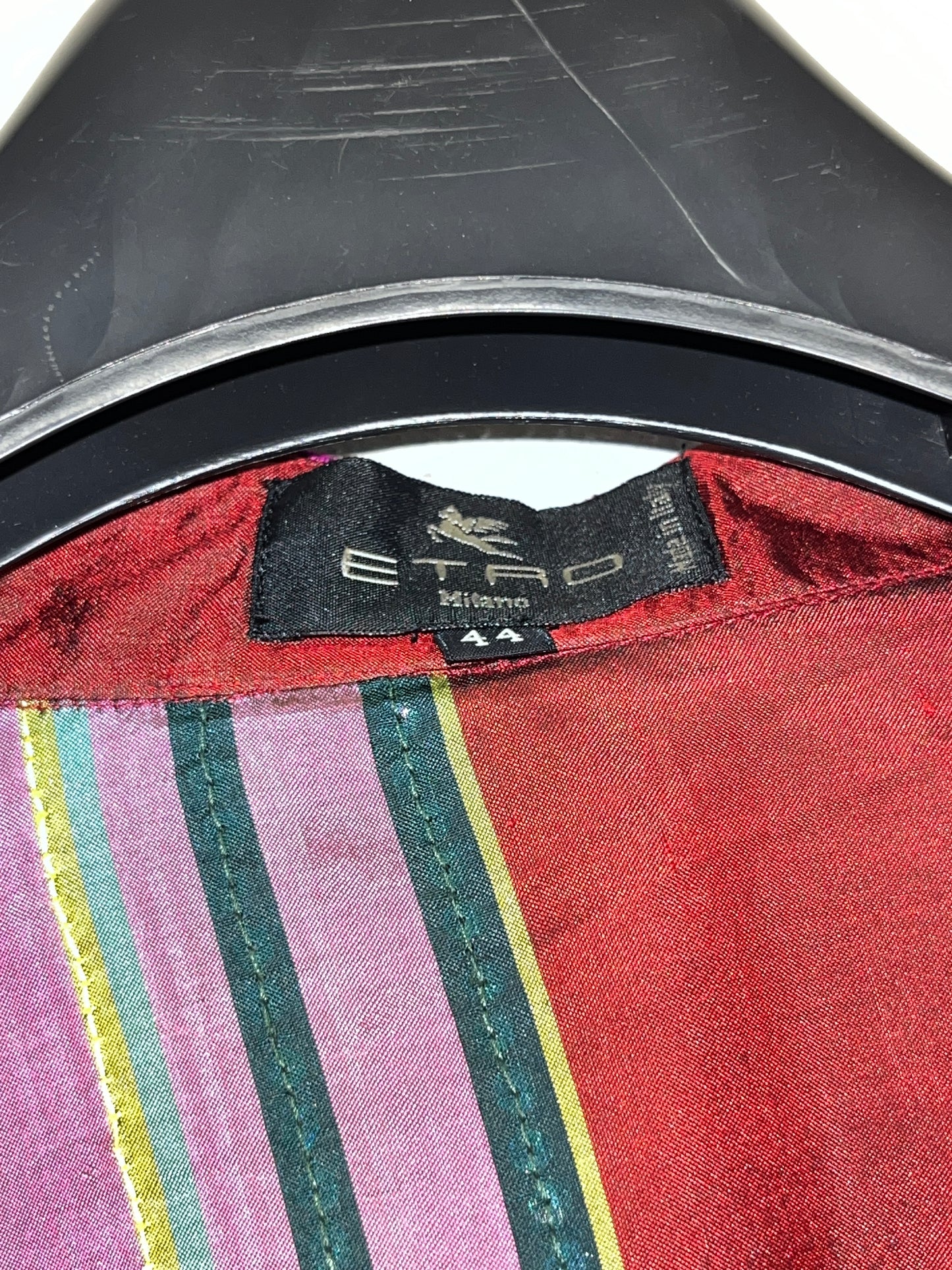 ETRO vintage multicolour sequin button-up shirt (L)