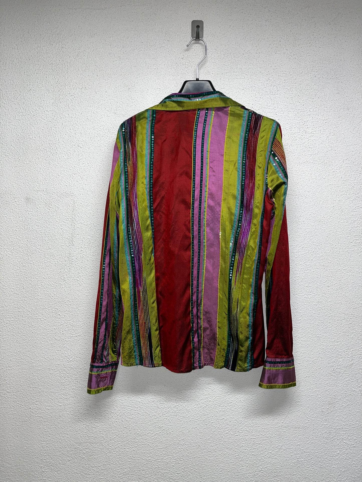 ETRO vintage multicolour sequin button-up shirt (L)