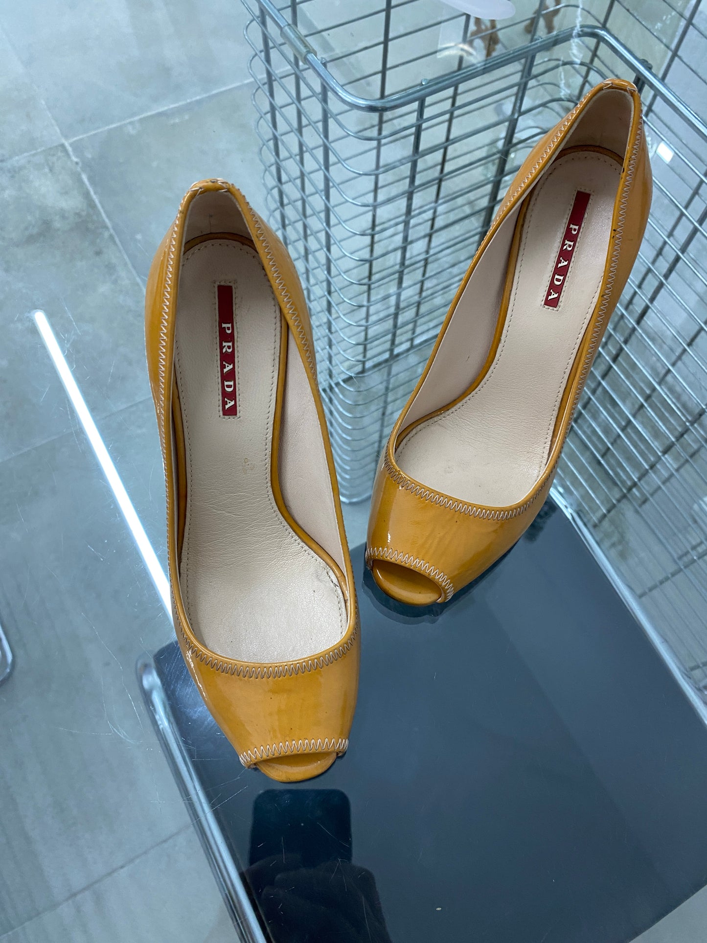 PRADA open toe heels (35it/36eu)