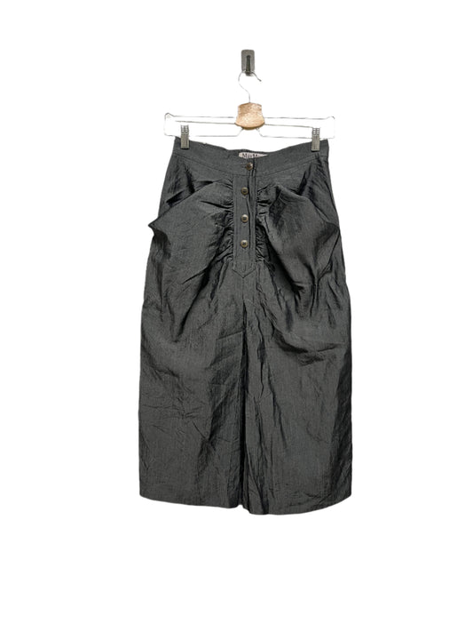 MAX MARA grey shiny button up wool skirt (XS/S)