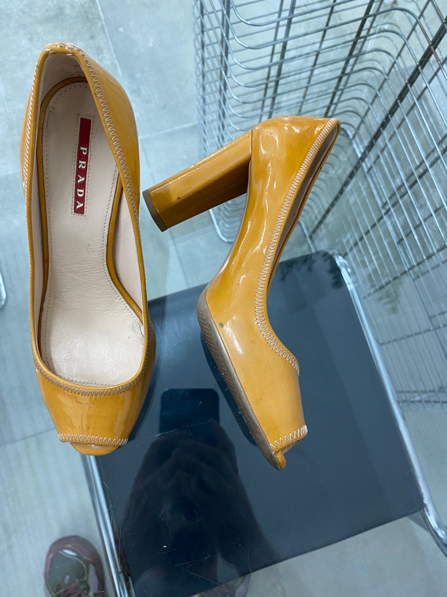 PRADA open toe heels (35it/36eu)