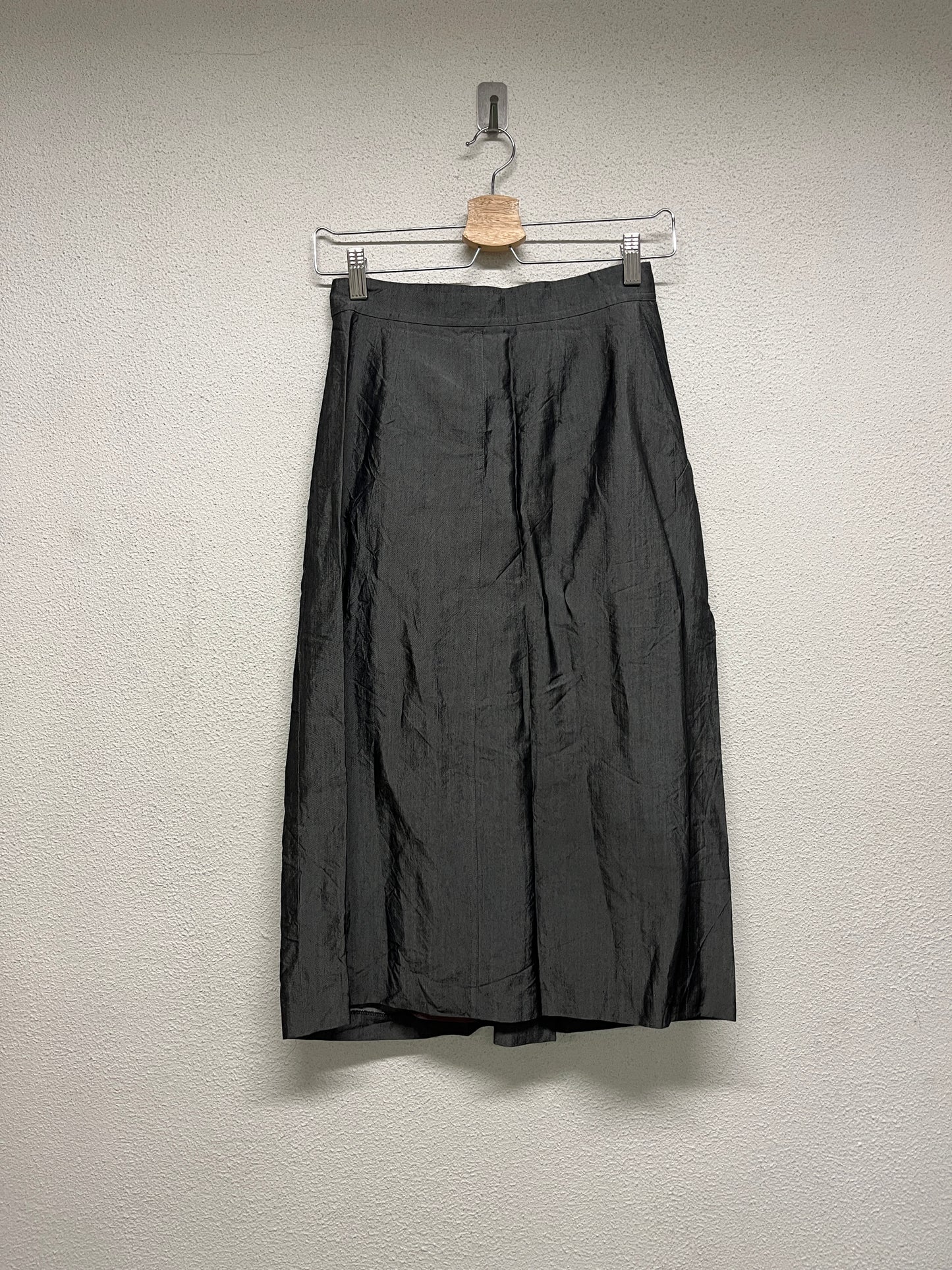 MAX MARA grey shiny button up wool skirt (XS/S)