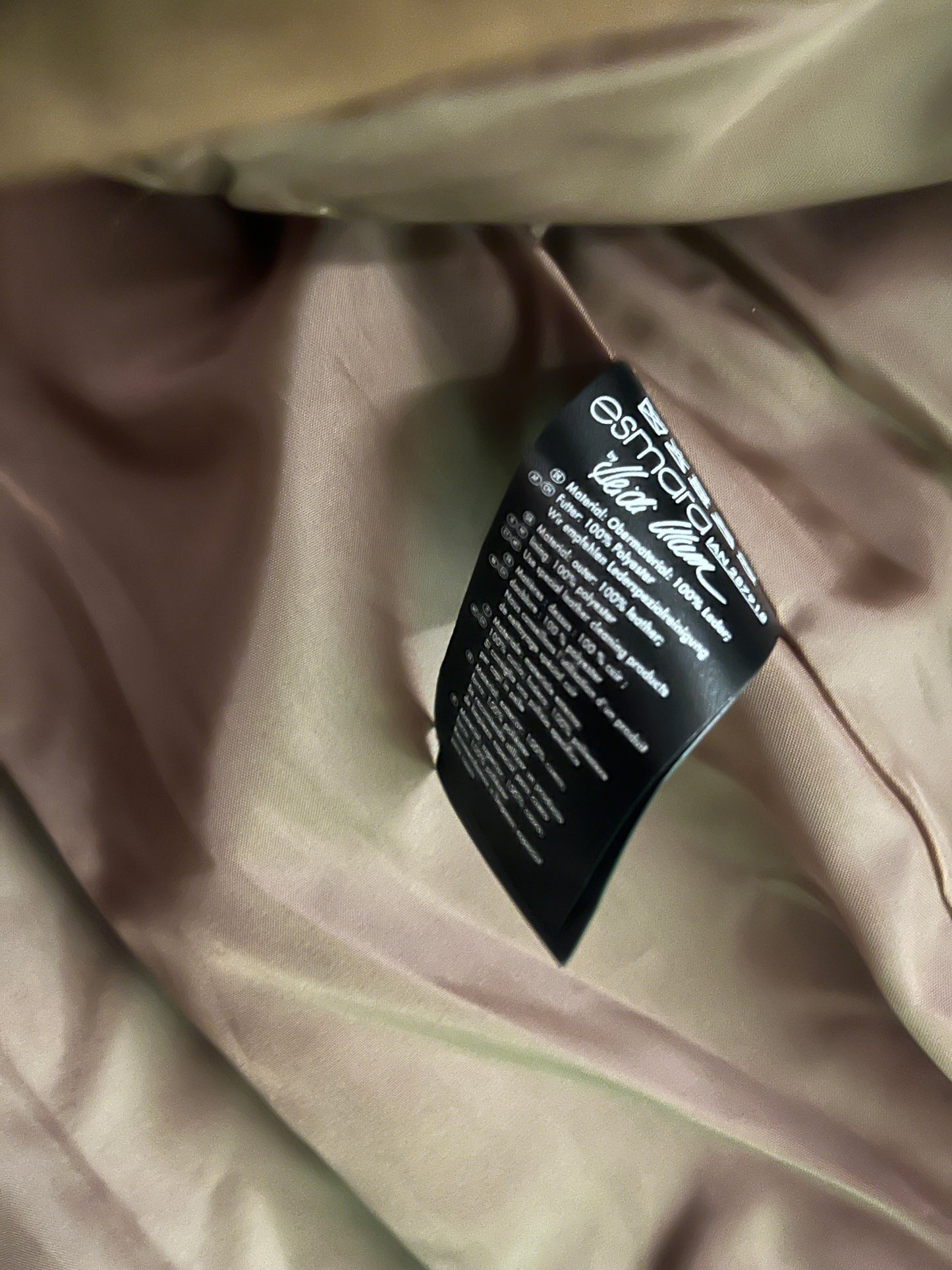 VINTAGE brown suede leather zipped jacket (M)