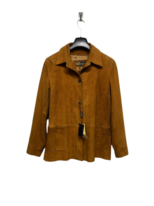 VINTAGE suede leather brown jacket (M/L)