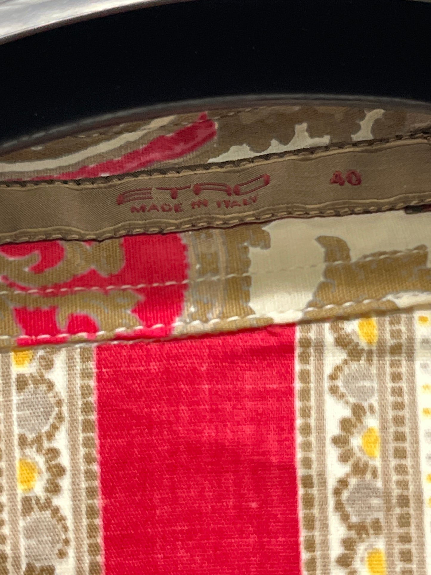ETRO multi-pattern graphic button-up shirt (S)