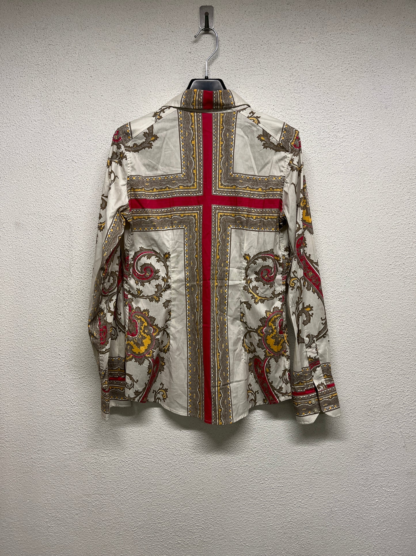 ETRO multi-pattern graphic button-up shirt (S)