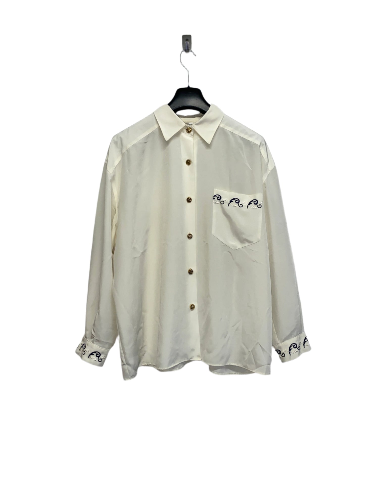 VINTAGE embroidery shirt (L/XL)