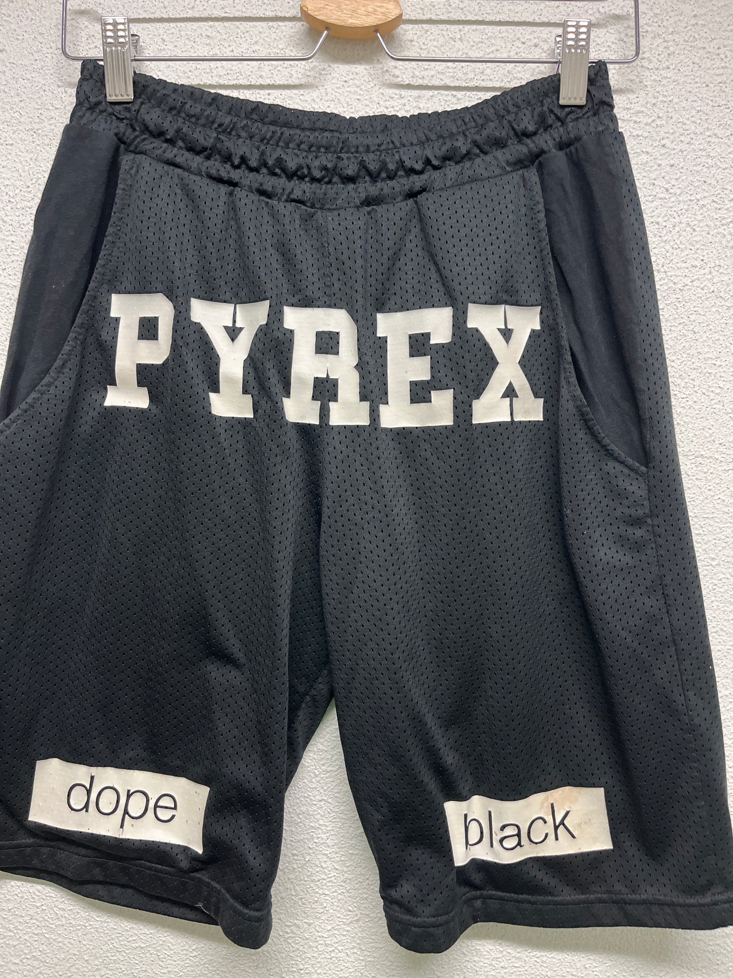 PYREX by Virgil Abloh rare black graphic shorts (XS)