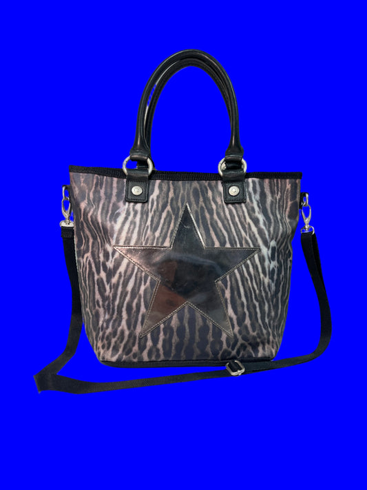 GEORGE GINA & LUCY leopard print and silver star bag