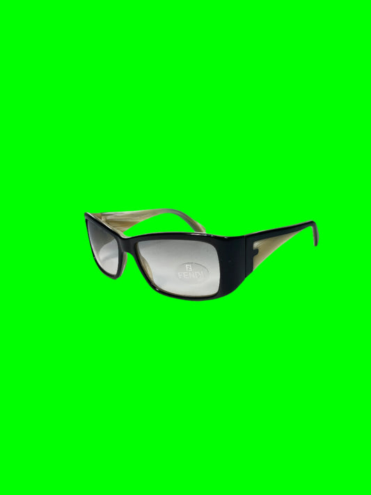 FENDI rare black and marble squared sunglasses