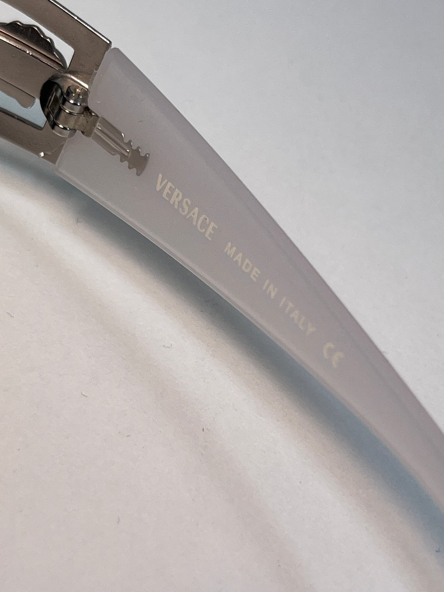 VERSACE chome squared sunglasses with rhinestones logos