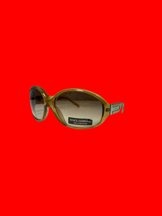 DOLCE & GABBANA oversized oval sunglasses