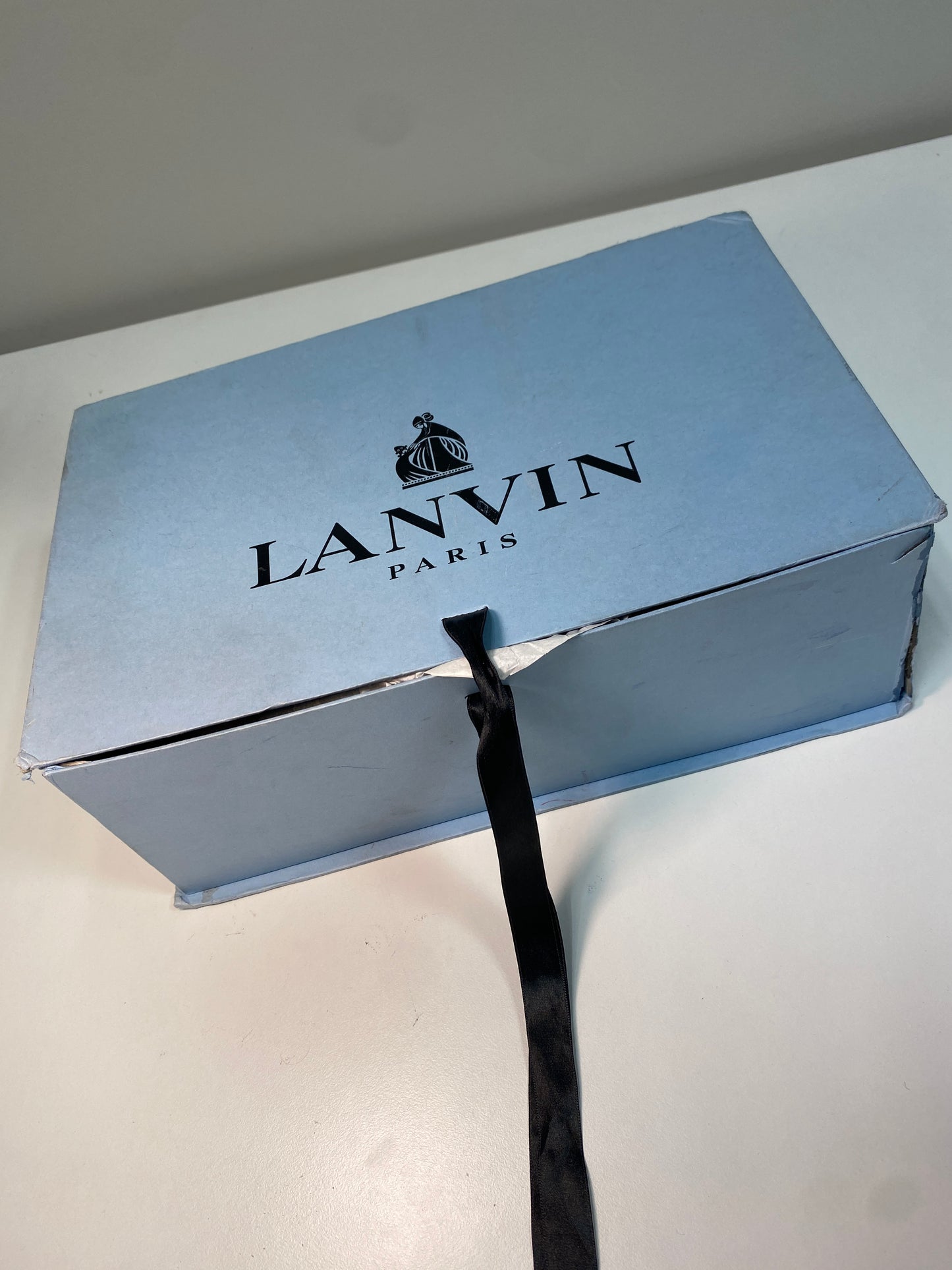 LANVIN leather black heels (38)