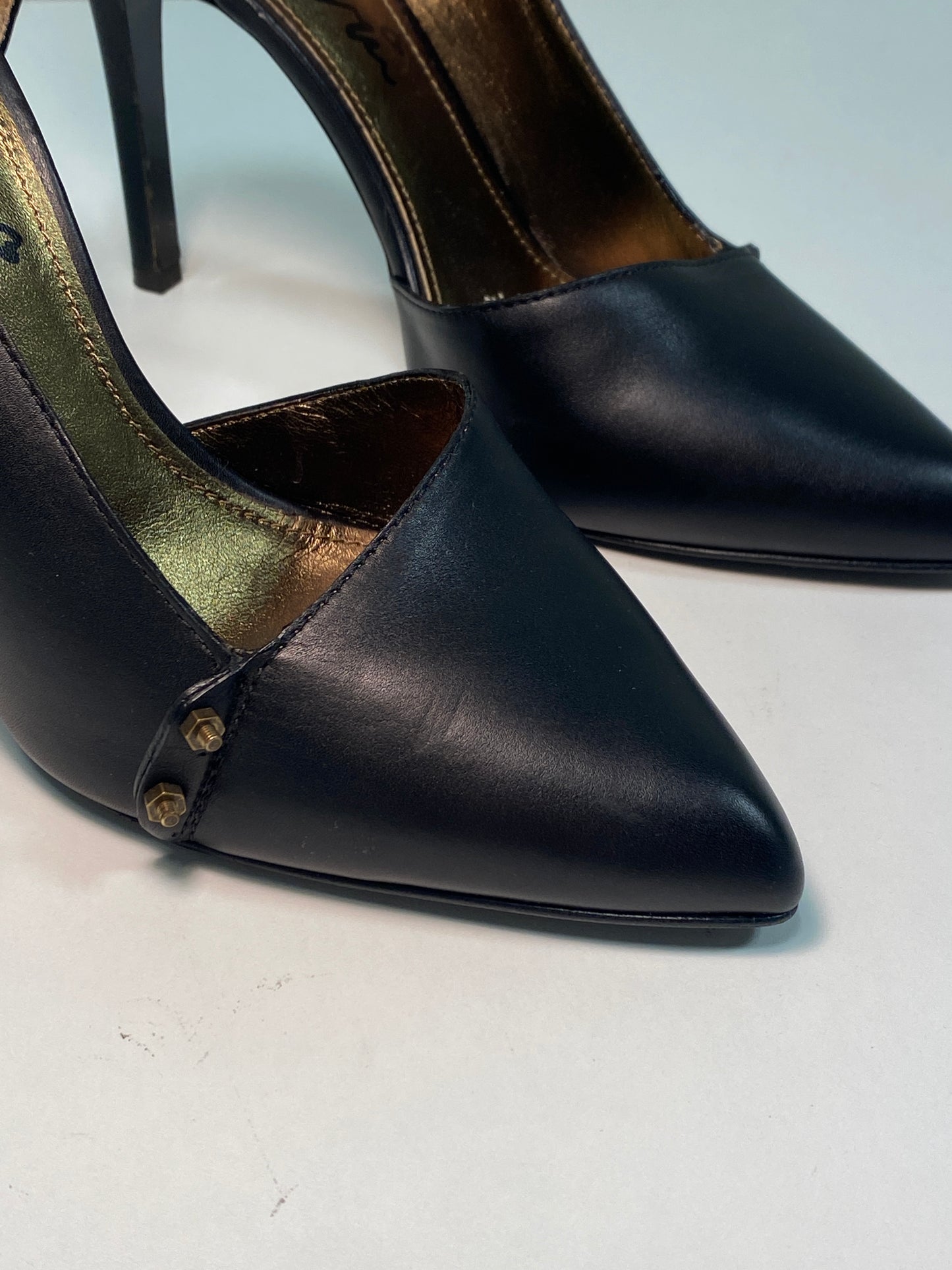 LANVIN leather black heels (38)