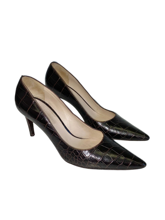 MAX MARA brown leather heels (38)
