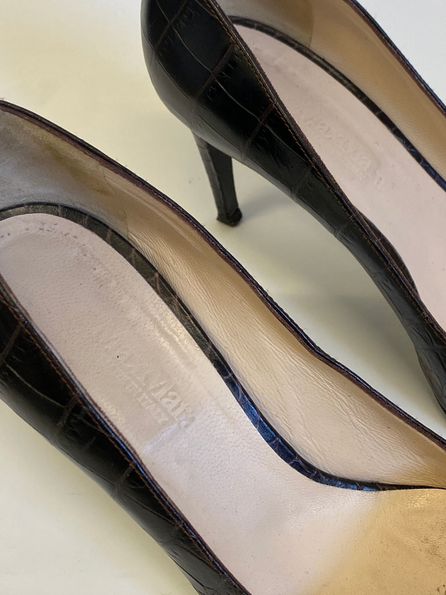 MAX MARA brown leather heels (38)