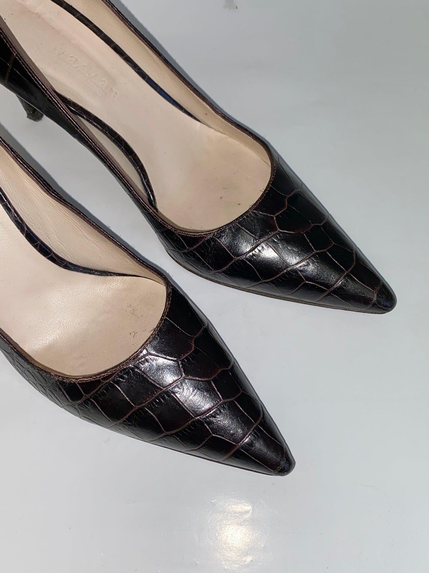 MAX MARA brown leather heels (38)
