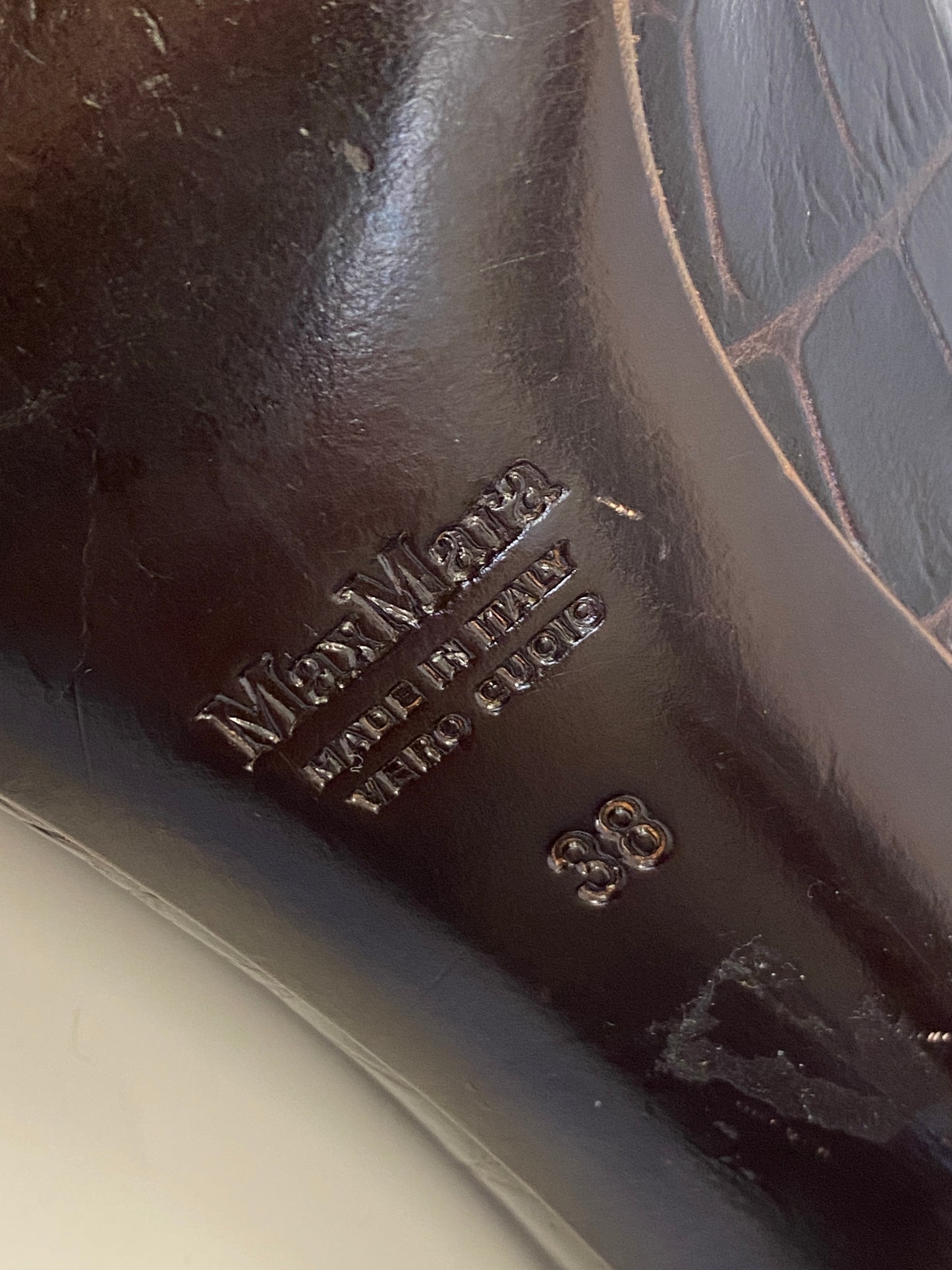 MAX MARA brown leather heels (38)