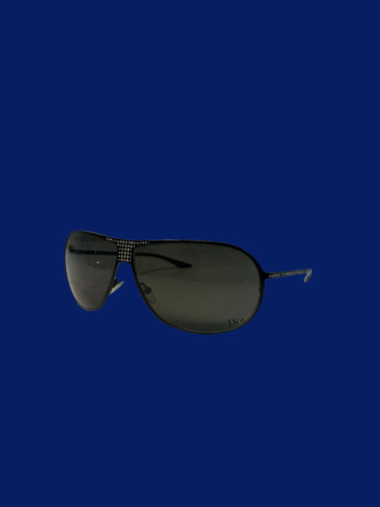DIOR black aviator rhinestones sunglasses