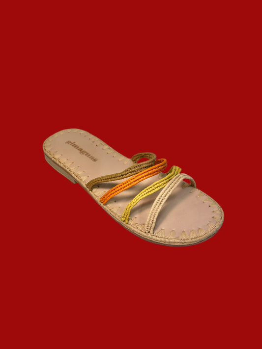 GIMAGUAS pastel beige open mules sandals (38)