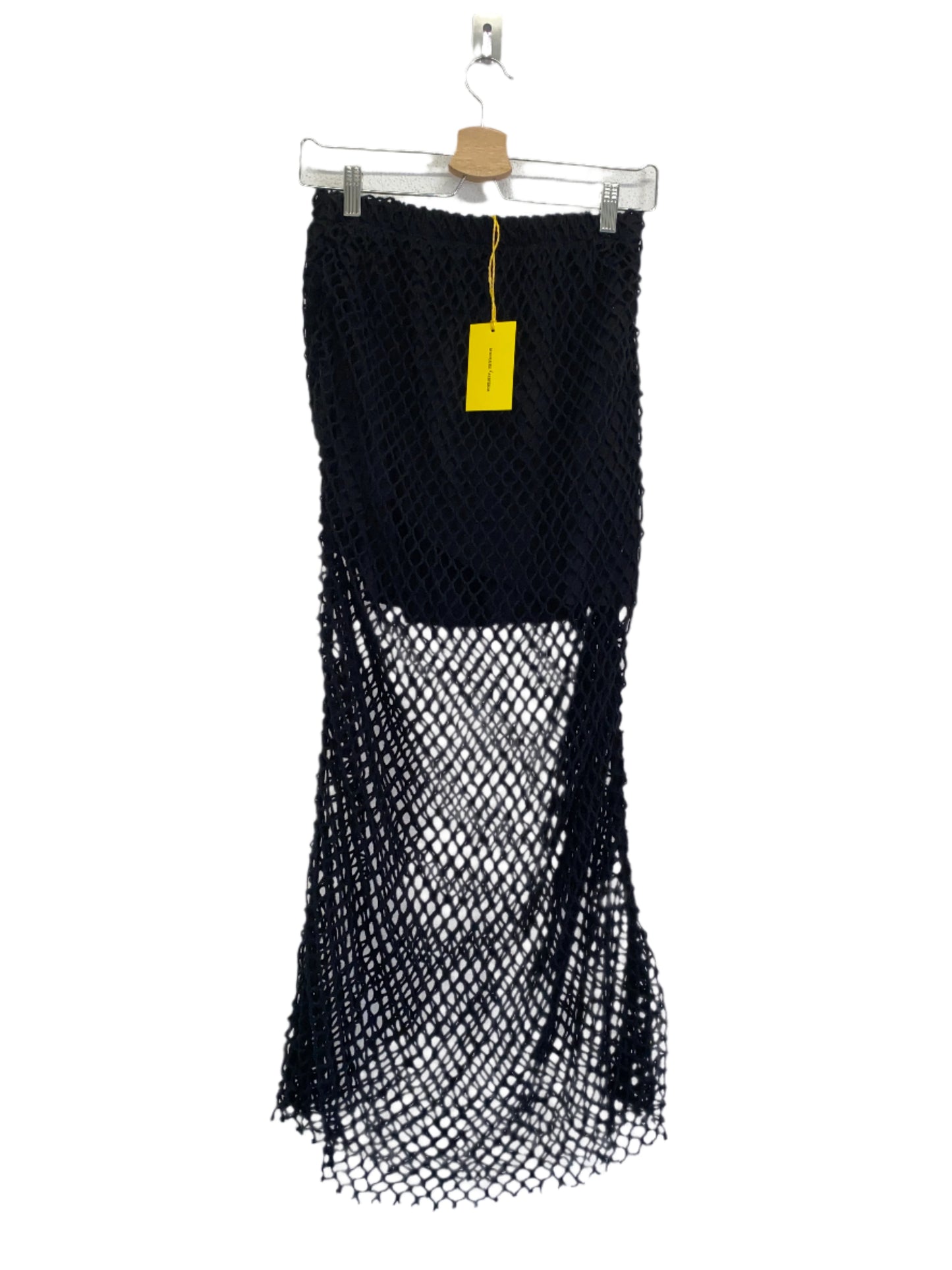 MARQUES/ALMEIDA black partly see-through skirt (S)