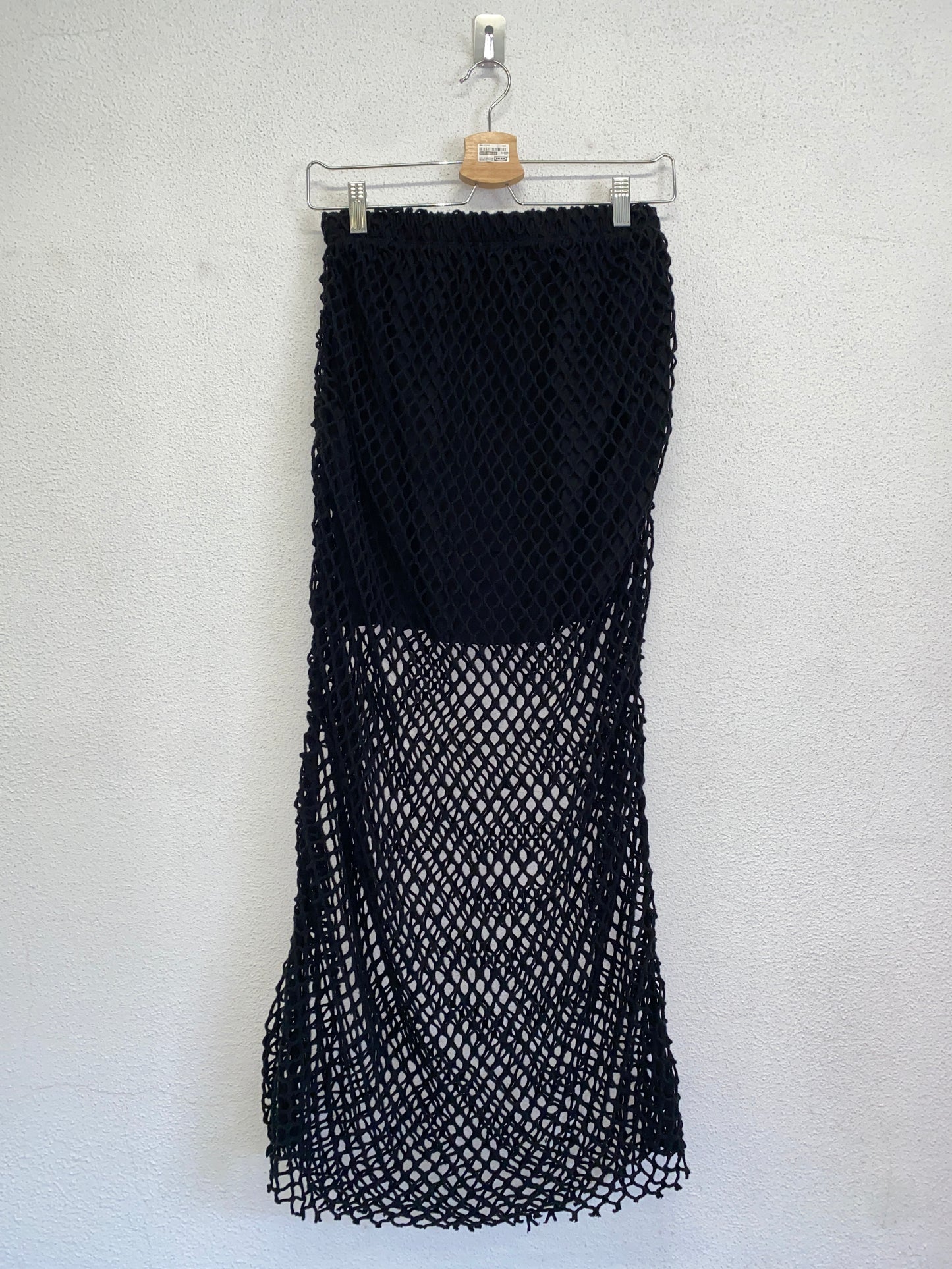 MARQUES/ALMEIDA black partly see-through skirt (S)