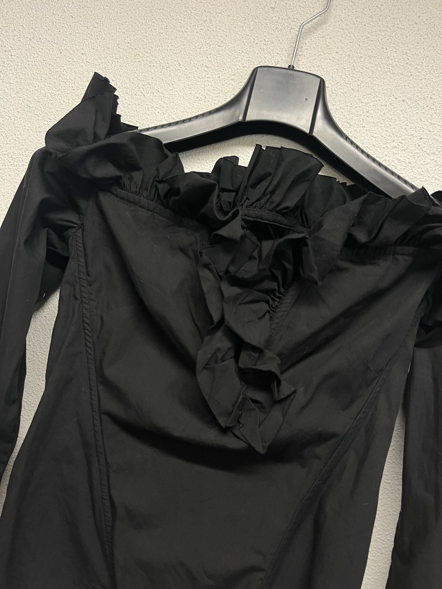 MARQUES/ALMEIDA black lace-up top (S)