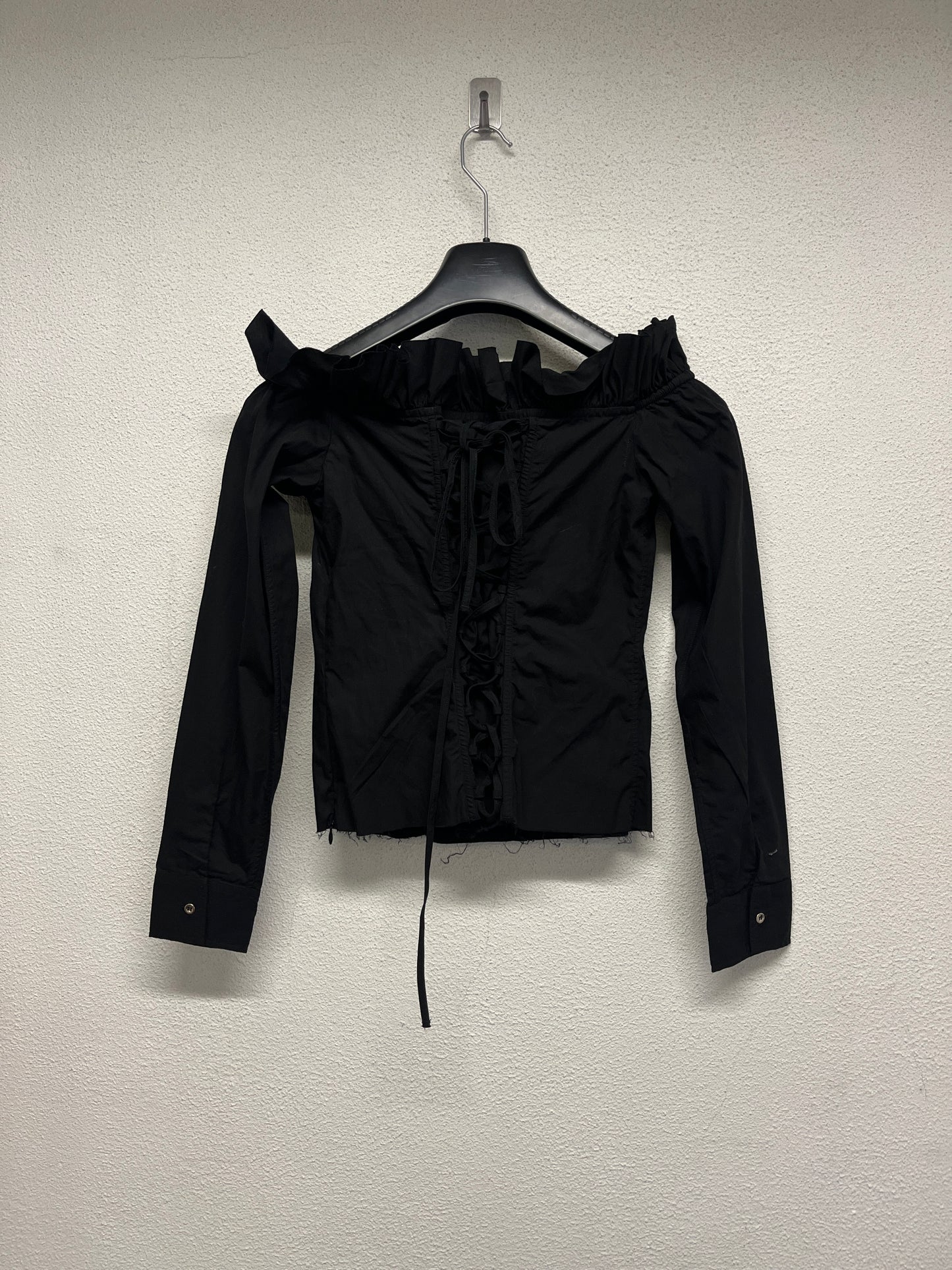 MARQUES/ALMEIDA black lace-up top (S)