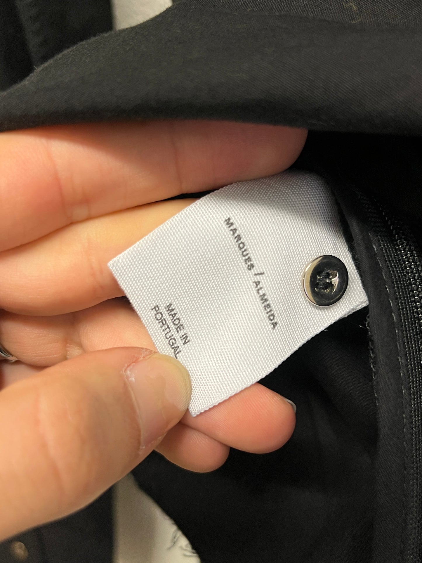 MARQUES/ALMEIDA black lace-up top (S)